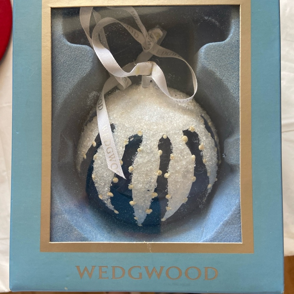 Wedgwood Blue and White Christmas Ornament